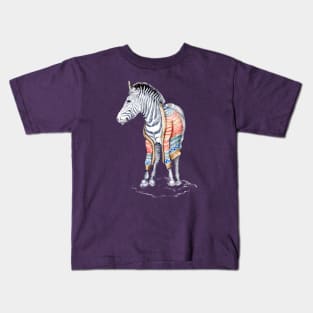 Winter Zebra in Sweater Kids T-Shirt